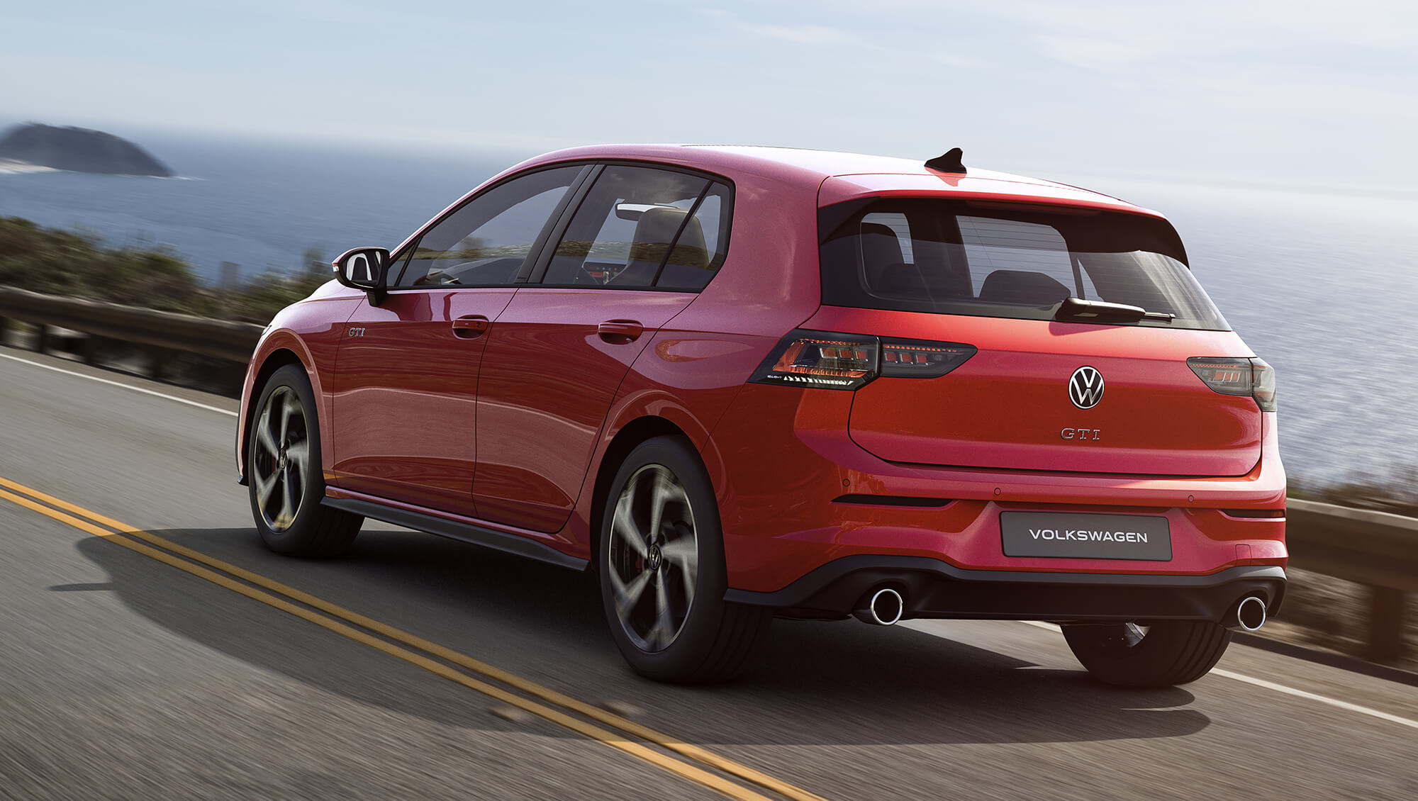 Vista posterior del Golf GTI